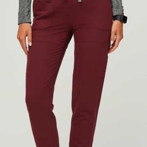 Figs Burgundy Skinny Joggers
